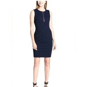 Calvin Klein sleeveless navy dress, size 8, great condition, gold zipper